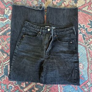 Old Navy Sky-Hi Wide Leg Extra High Rise Black Jeans